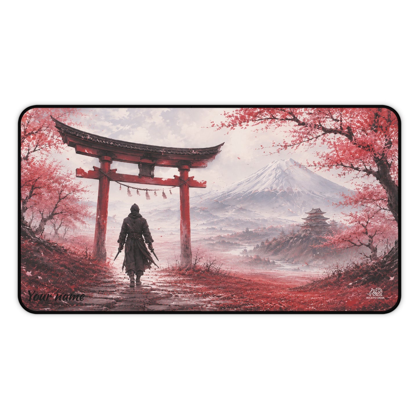 Black Raijin Personalized Desk Mat