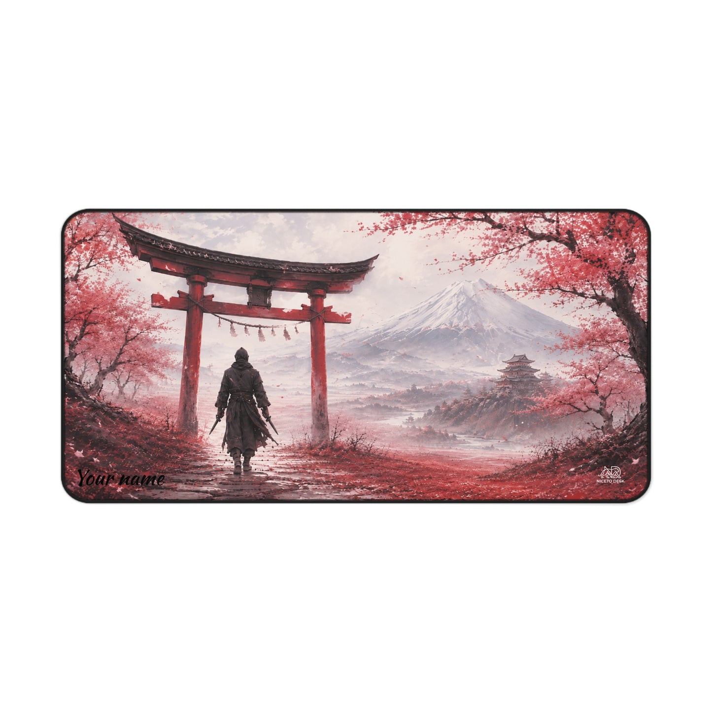 Black Raijin Personalized Desk Mat