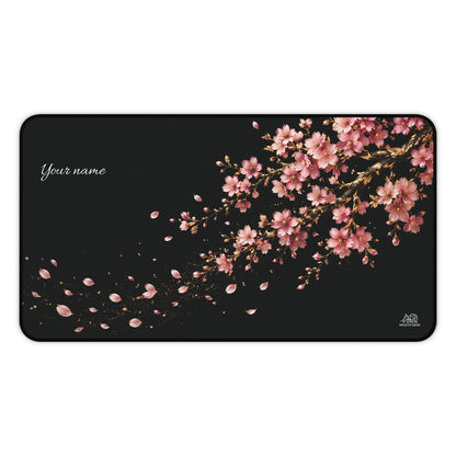 Golden Cherry Blossom Personalized Desk Mat