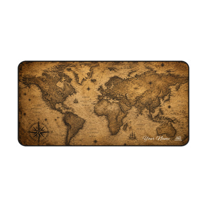 Vintage Map Personalized Desk Mat
