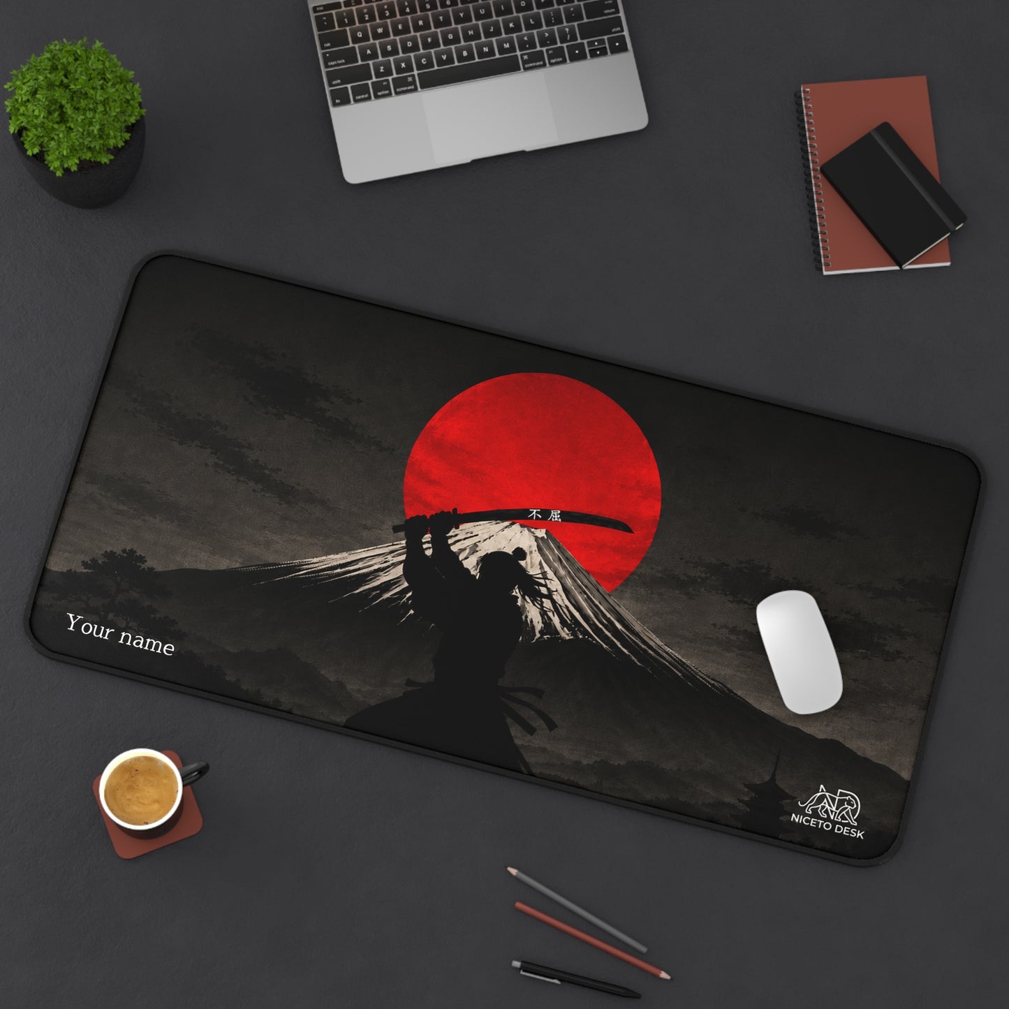 Unbroken Samurai Personalized Desk Mat