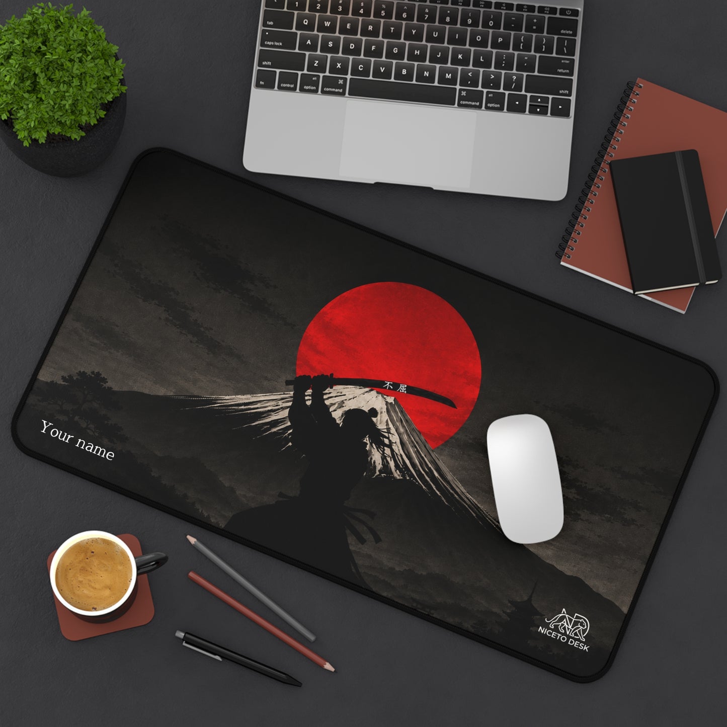 Unbroken Samurai Personalized Desk Mat
