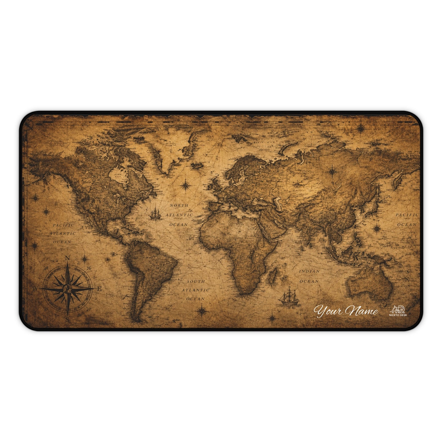 Vintage Map Personalized NTD Originals Desk Mat