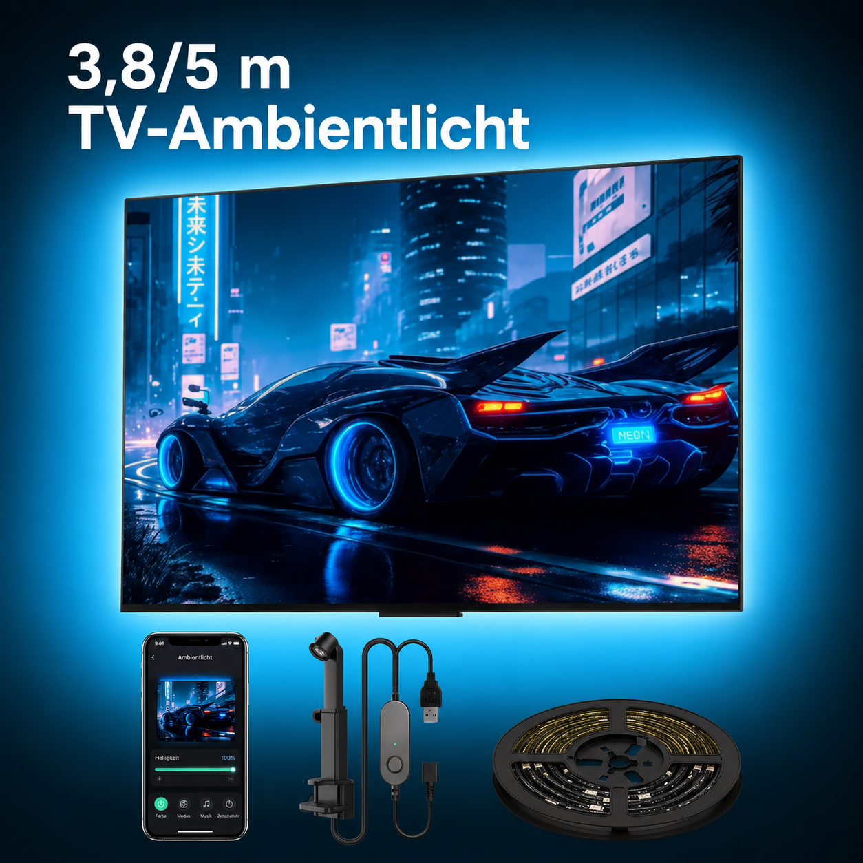 RGB LED Ambient Lichtstreifen