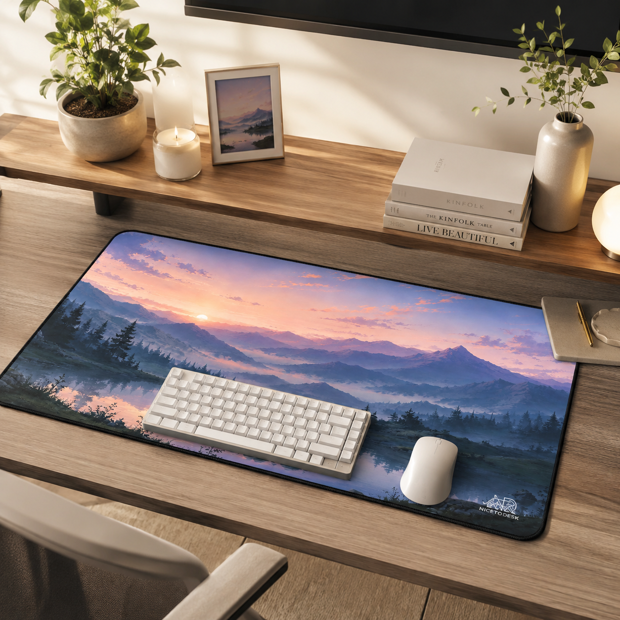 Sunrise Lake Desk Mat