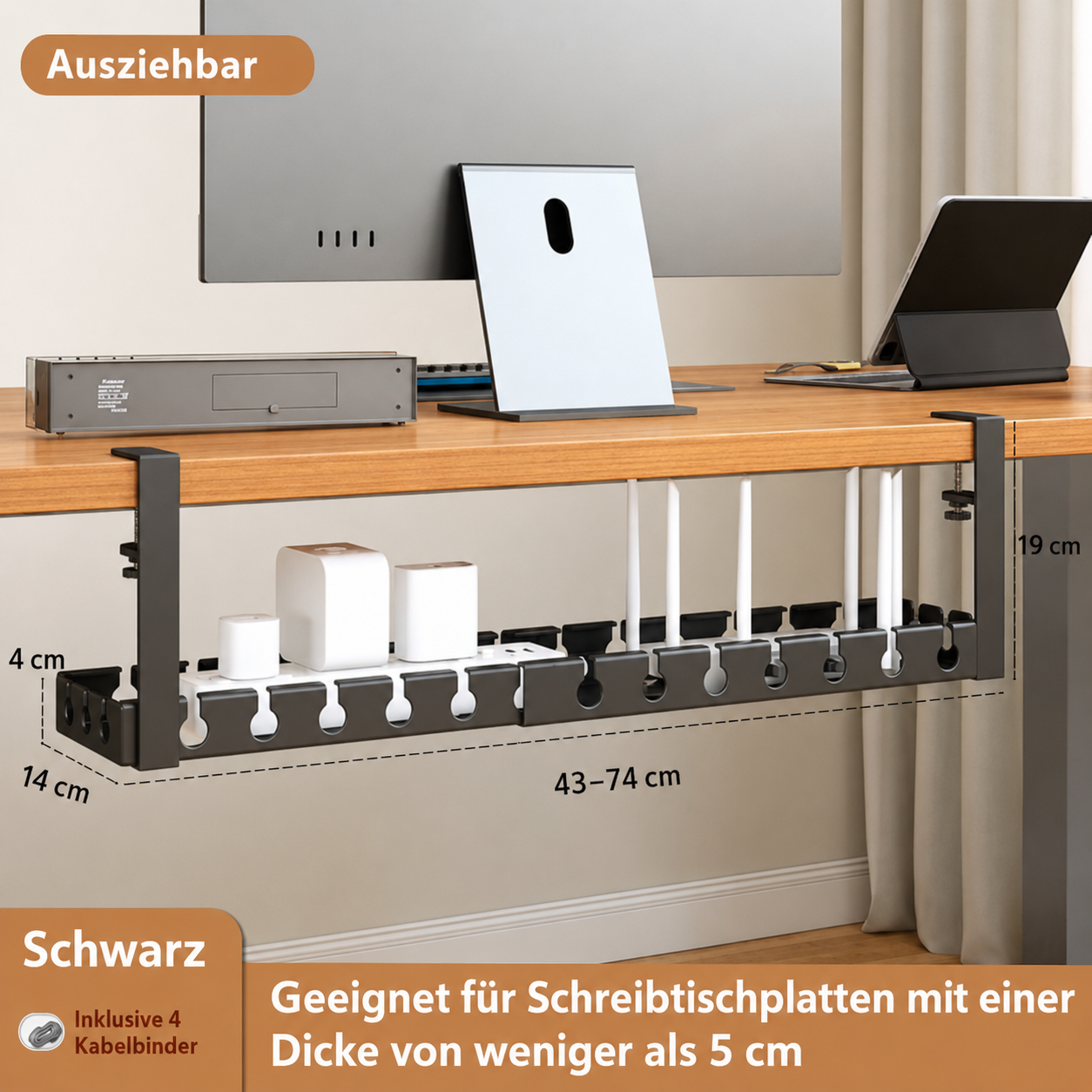 Nice2Desk UnderDesk Cable Tray