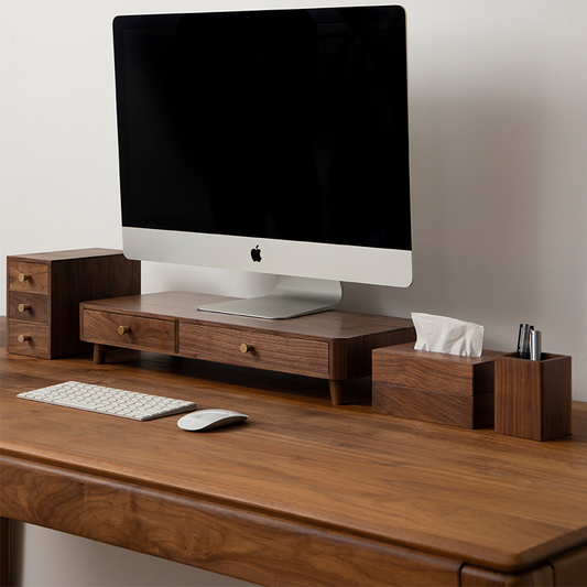 Nice2Desk Walnut Desk Organizer Collection